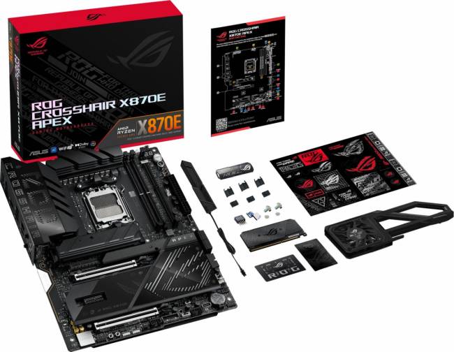 Материнская плата ASUS ROG CROSSHAIR X870E APEX — для бизнеса и офиса Материнская плата ASUS ROG CROSSHAIR X870E APEX — для бизнеса и офиса