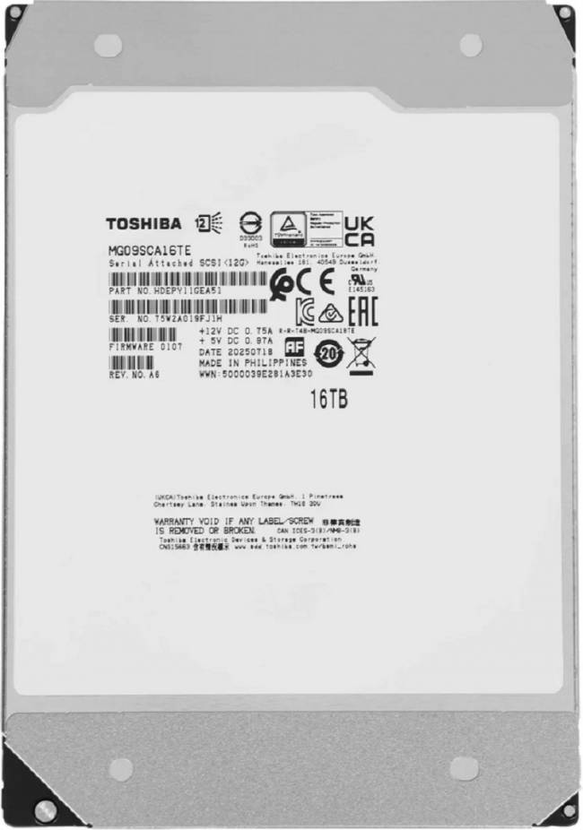 Жесткий диск Toshiba MG09SCA16TE — для бизнеса и офиса