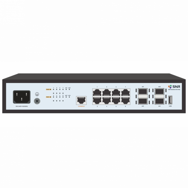 Коммутатор SNR SNR-S5210G-8TX-POE — для бизнеса и офиса Коммутатор SNR SNR-S5210G-8TX-POE — для бизнеса и офиса