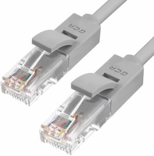 Greenconnect Патч-корд прямой 1.0m, UTP кат.5e, серый, позолоченные контакты, 24 AWG, литой, ethernet high speed 1 Гбит/с, RJ45, T568B, GCR-LNC03-1.0m Greenconnect RJ45(m) - RJ45(m) Cat. 5e U/UTP PVC 1м серый