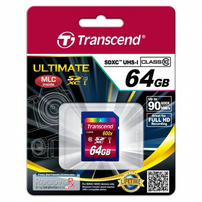 Карта памяти Transcend TS64GSDXC10U1 — для бизнеса и офиса Карта памяти Transcend TS64GSDXC10U1 — для бизнеса и офиса