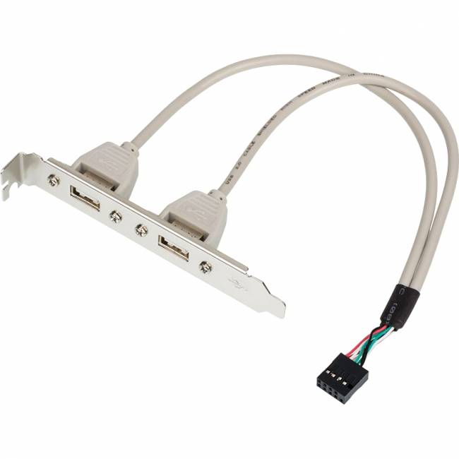 Планка расширения 2 порта USB 2.0 на заднюю панель Планка расширения 2 хUSB 2.0 (AT5257) — для бизнеса и офиса Планка расширения 2 порта USB 2.0 на заднюю панель Планка расширения 2 хUSB 2.0 (AT5257) — для бизнеса и офиса