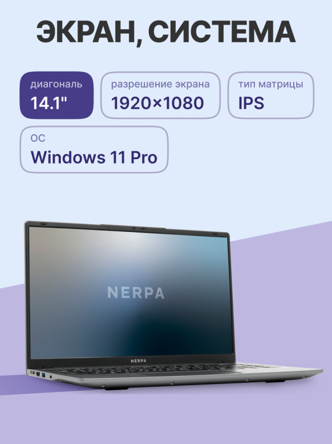 Ноутбук Nerpa Caspica A342 (A342-14BB165202G) — для бизнеса и офиса Ноутбук Nerpa Caspica A342 (A342-14BB165202G) — для бизнеса и офиса