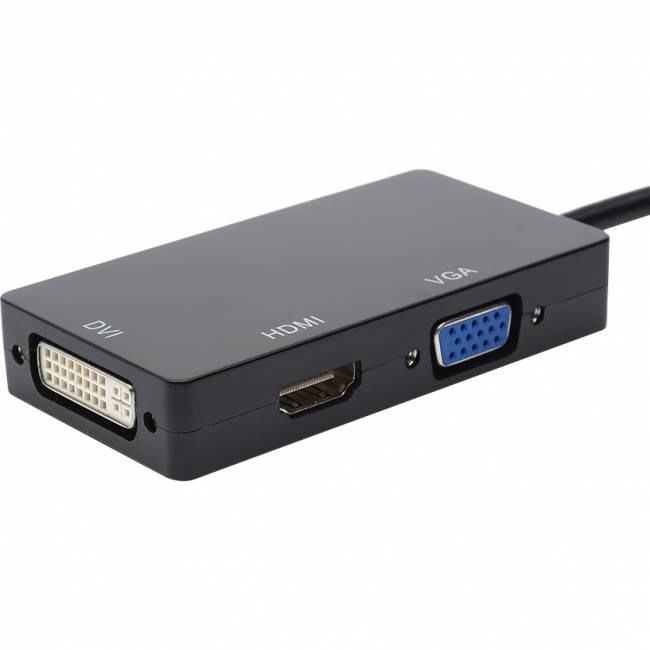 Переходник 0.1 m DisplayPort(m) <=> HDMI, VGA, DVI Переходник Atcom DisplayPort M/HDMI+VGA+DVI (AT6854) — для бизнеса и офиса Переходник 0.1 m DisplayPort(m) <=> HDMI, VGA, DVI Переходник Atcom DisplayPort M/HDMI+VGA+DVI (AT6854) — для бизнеса и офиса