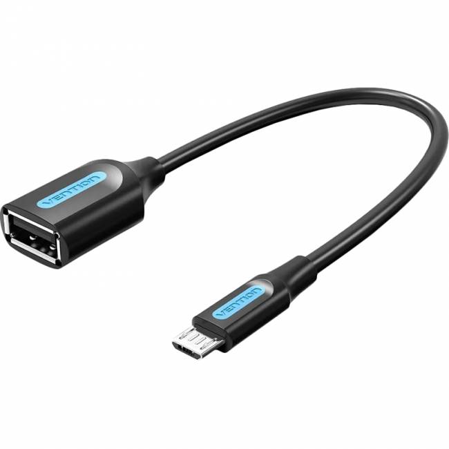 Адаптер переходник Vention OTG USB 2.0 AF/micro B 5pin - 0.15м Адаптер-переходник Vention OTG USB 2.0 AF/micro B (CCUBB) — для бизнеса и офиса