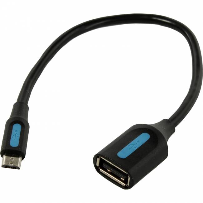 Адаптер переходник Vention OTG USB 2.0 AF/micro B 5pin - 0.15м Адаптер-переходник Vention OTG USB 2.0 AF/micro B (CCUBB) — для бизнеса и офиса
