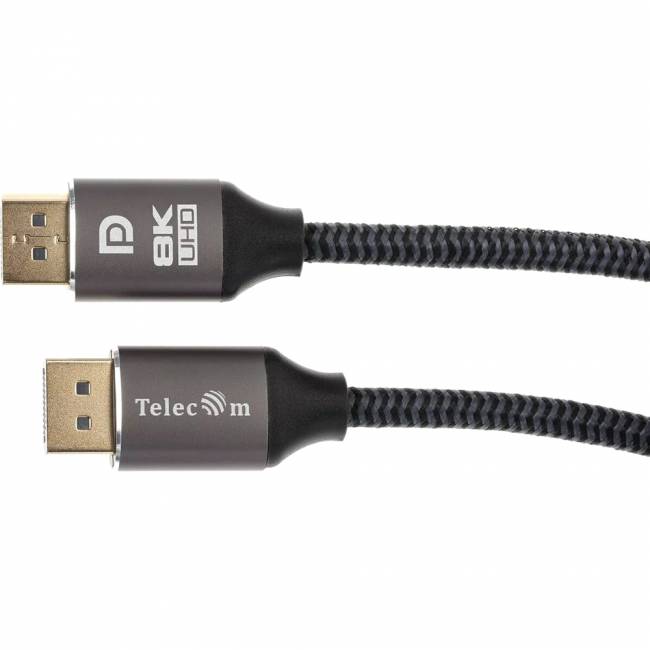 Кабель соединительный DP-DP 1.4V 8K@60Hz  1м, Telecom Pro <TCG750-1M> Кабель Telecom DisplayPort (m)/DisplayPort (m) - 1 м (TCG750-1M) — для бизнеса и офиса