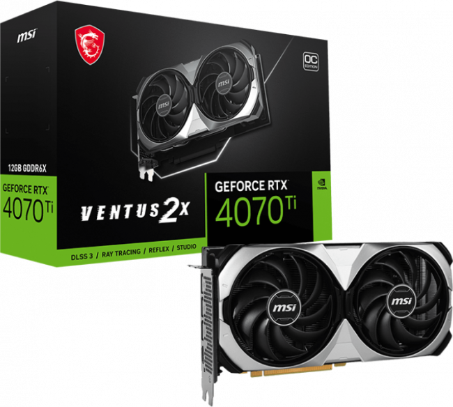 Видеокарта MSI GeForce RTX 4070 Ti — для бизнеса и офиса Видеокарта MSI GeForce RTX 4070 Ti — для бизнеса и офиса