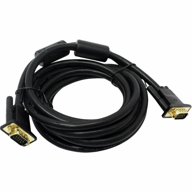 Кабель Vention VGA 15M/15M с 2 ферритовыми фильтрами - 3м. Кабель Vention VGA(m)/VGA(m) - 3 м (DAEBI) — для бизнеса и офиса