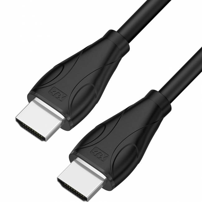 Кабель 3.0m HDMI черный, Ultra HD, 4K, 10.2 Гбит/с, 3D, экран 4PH 4PH-R90111 — для бизнеса и офиса