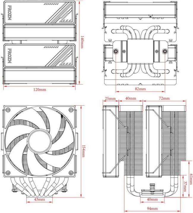 Устройство охлаждения(кулер) ID-COOLING FROZN A620 BLACK — для бизнеса и офиса Устройство охлаждения(кулер) ID-COOLING FROZN A620 BLACK — для бизнеса и офиса