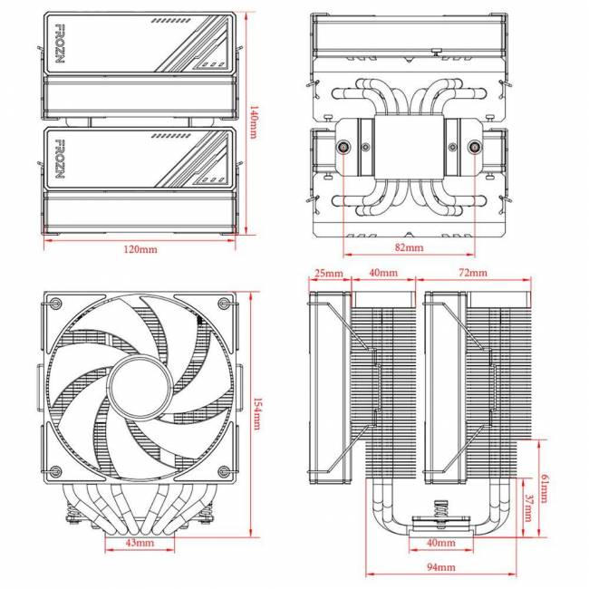 Устройство охлаждения(кулер) ID-COOLING FROZN A620 BLACK — для бизнеса и офиса Устройство охлаждения(кулер) ID-COOLING FROZN A620 BLACK — для бизнеса и офиса