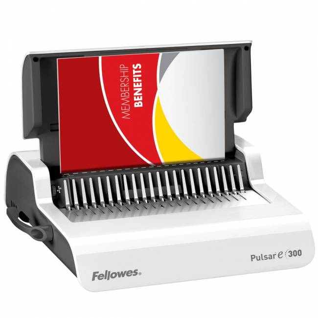 Переплетчик Fellowes PULSAR-E на пл. пружину с эл. перфорацией, сшивает до 300 лст., перф. 20 лст. Fellowes FS-56207 — для бизнеса и офиса