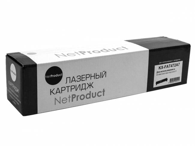 Тонер-картридж NetProduct (N-KX-FAT472A7) для Panasonic KX-MB2110/2130/2170, 2K (Повр. упак.) — для бизнеса и офиса