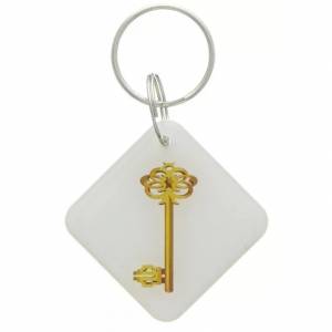 Заготовка ключа для домофона RFID мини-карта 'Золотой ключ' белый