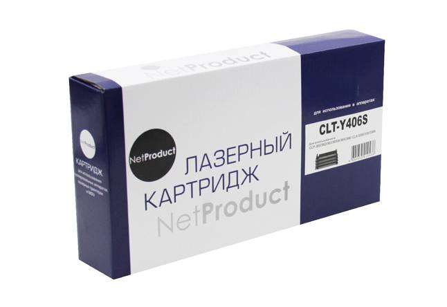 Тонер-картридж NetProduct (N-CLT-Y406S) для Samsung CLP-360/365/368/CLX-3300/3305, Y, 1K — для бизнеса и офиса Тонер-картридж NetProduct (N-CLT-Y406S) для Samsung CLP-360/365/368/CLX-3300/3305, Y, 1K — для бизнеса и офиса