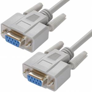 Greenconnect Кабель 0.5m 0-модемный COM линковочный, DB9/DB9  9F/9F, серый, 30 AWG, GCR-DB901-0.5m Greenconnect 0.5м 0-модемный COM линковочный, DB9/DB9  9F/9F, серый, 30 AWG
