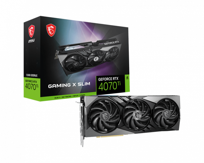 Видеокарта MSI GeForce RTX 4070 Ti GAMING X SLIM 12G — для бизнеса и офиса