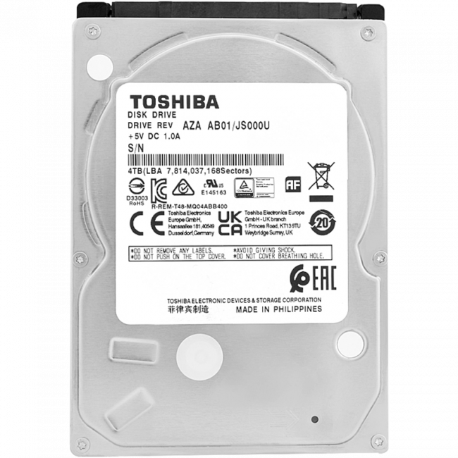 Жесткий диск Toshiba 4Tb (MQ04ABB400R) — для бизнеса и офиса Жесткий диск Toshiba 4Tb (MQ04ABB400R) — для бизнеса и офиса
