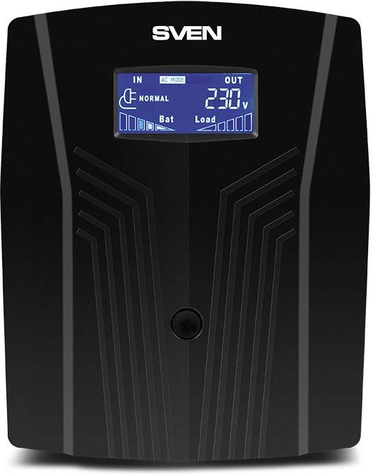 ИБП SVEN Pro 1500 (LCD, USB), линейно-интерактивный, автоматический стабилизатор напряжения, 1500Вт, 900Ва, 3 евророзетки, USB, RJ-45, черный, габариты 140?350?175мм, 10кг. Sven UPS Pro 1500 — для бизнеса и офиса ИБП SVEN Pro 1500 (LCD, USB), линейно-интерактивный, автоматический стабилизатор напряжения, 1500Вт, 900Ва, 3 евророзетки, USB, RJ-45, черный, габариты 140?350?175мм, 10кг. Sven UPS Pro 1500 — для бизнеса и офиса