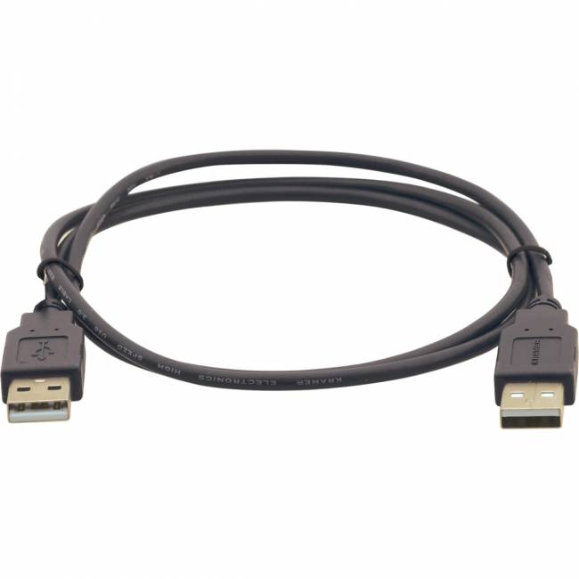Кабель USB-A 2.0 вилка-вилка, 1,8 м Kramer C-USB/AA-6 — для бизнеса и офиса Кабель USB-A 2.0 вилка-вилка, 1,8 м Kramer C-USB/AA-6 — для бизнеса и офиса