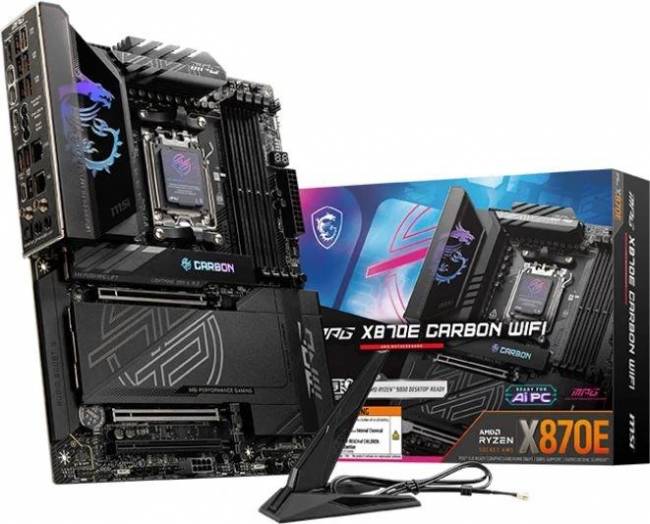 Материнская плата MSI MPG X870E CARBON WIFI — для бизнеса и офиса Материнская плата MSI MPG X870E CARBON WIFI — для бизнеса и офиса