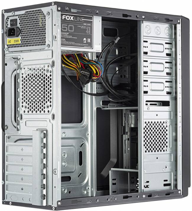 Корпус c блоком питания 450 Ватт Foxline FL-816-FZ450R-U31 — для бизнеса и офиса Корпус c блоком питания 450 Ватт Foxline FL-816-FZ450R-U31 — для бизнеса и офиса