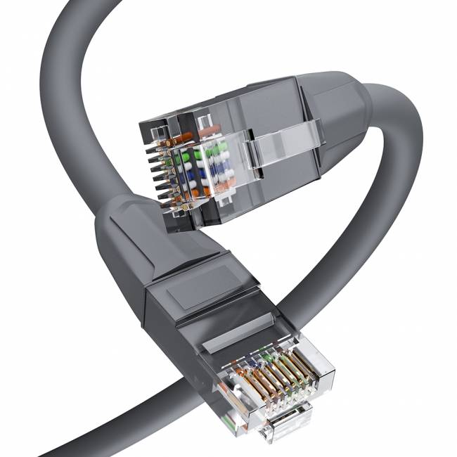 GCR Патч-корд прямой 5.0m LSZH UTP кат.6, серый, 24 AWG, литой без фиксатора, ethernet high speed, RJ45, T568B Greenconnect RJ45(m) - RJ45(m) Cat. 6 U/UTP LSZH 5м — для бизнеса и офиса