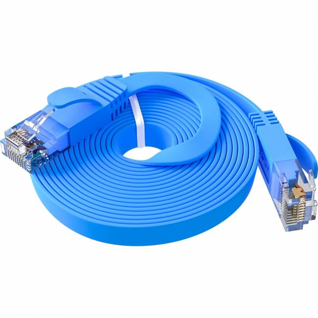 GCR Патч-корд PROF плоский прямой 5.0m, UTP медь кат.6, синий, 30 AWG, ethernet high speed 10 Гбит/с, RJ45, T568B, GCR-52873 Greenconnect GCR-52873 — для бизнеса и офиса GCR Патч-корд PROF плоский прямой 5.0m, UTP медь кат.6, синий, 30 AWG, ethernet high speed 10 Гбит/с, RJ45, T568B, GCR-52873 Greenconnect GCR-52873 — для бизнеса и офиса