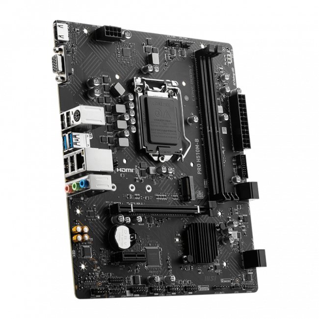 Материнская плата MSI PRO H510M-B — для бизнеса и офиса Материнская плата MSI PRO H510M-B — для бизнеса и офиса