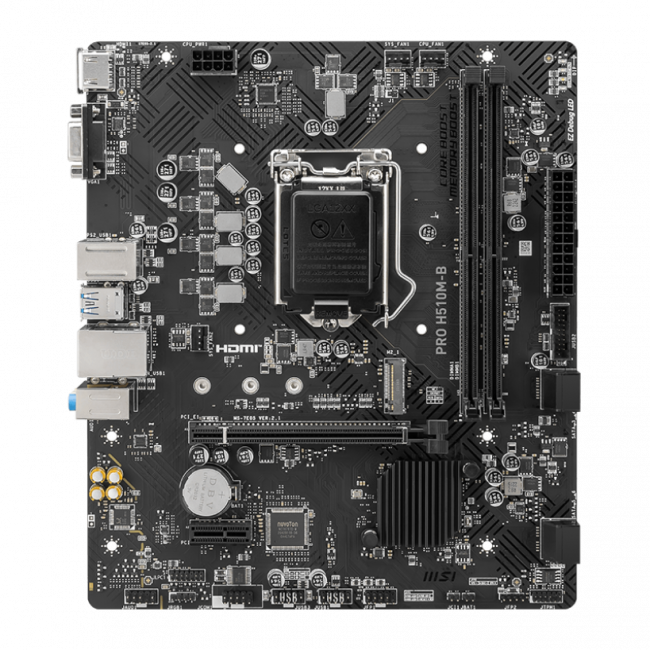 Материнская плата MSI PRO H510M-B — для бизнеса и офиса Материнская плата MSI PRO H510M-B — для бизнеса и офиса