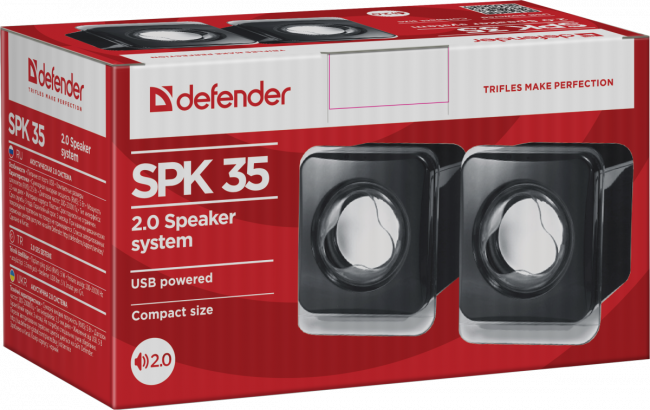 Defender#1 Акустическая 2.0 система SPK 35 5 Вт, питание от USB Defender SPK 35 — для бизнеса и офиса Defender#1 Акустическая 2.0 система SPK 35 5 Вт, питание от USB Defender SPK 35 — для бизнеса и офиса
