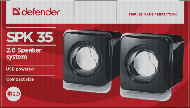 Defender#1 Акустическая 2.0 система SPK 35 5 Вт, питание от USB Defender SPK 35 — для бизнеса и офиса Defender#1 Акустическая 2.0 система SPK 35 5 Вт, питание от USB Defender SPK 35 — для бизнеса и офиса