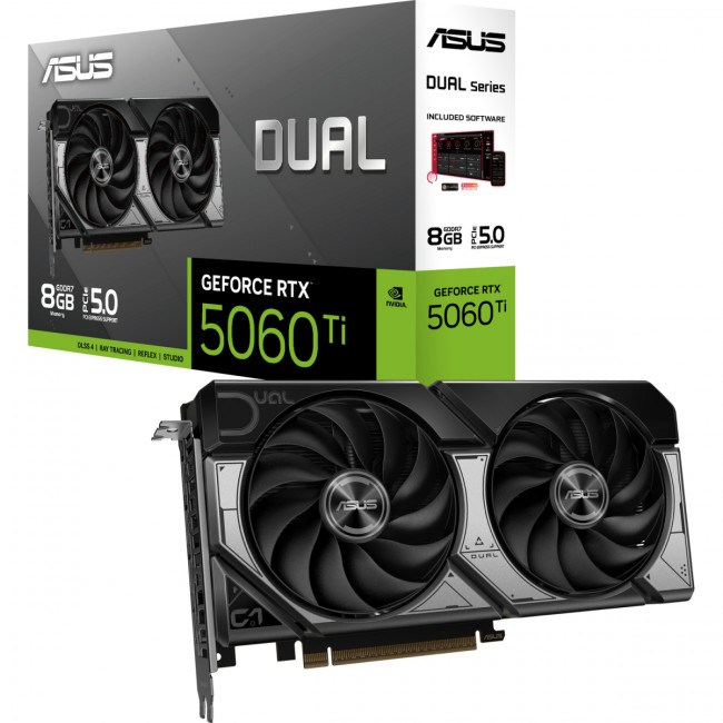Видеокарта ASUS DUAL-RTX5060TI-8G (90YV0MP3-M0NA00) — для бизнеса и офиса