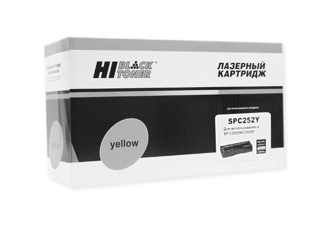 Картридж Hi-Black (HB-SPC252Y) для Ricoh Aficio SPC252DN/C252SF/SPC262DNw/SPC262SFNw, Y, 6K П/У — для бизнеса и офиса Картридж Hi-Black (HB-SPC252Y) для Ricoh Aficio SPC252DN/C252SF/SPC262DNw/SPC262SFNw, Y, 6K П/У — для бизнеса и офиса