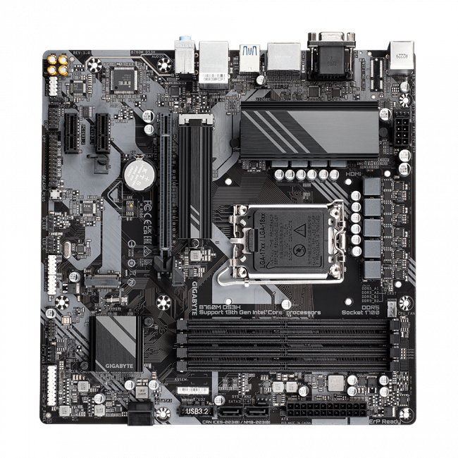 Материнская плата Gigabyte B760M DS3H — для бизнеса и офиса Материнская плата Gigabyte B760M DS3H — для бизнеса и офиса