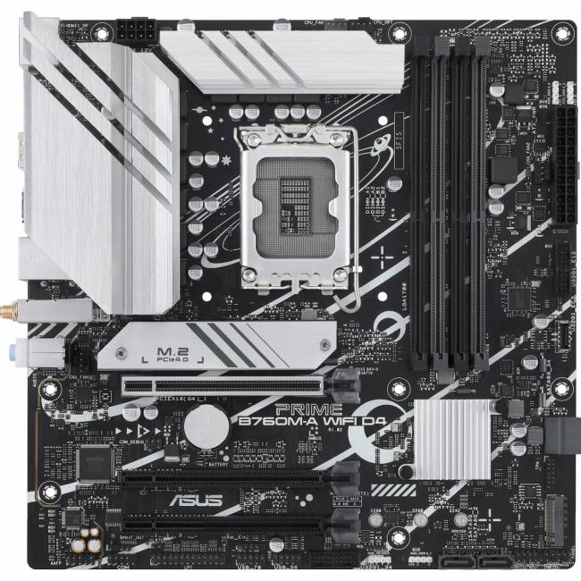 Материнская плата ASUS PRIME B760M-A WIFI D4 (90MB1CX0-M0EAY0) — для бизнеса и офиса Материнская плата ASUS PRIME B760M-A WIFI D4 (90MB1CX0-M0EAY0) — для бизнеса и офиса