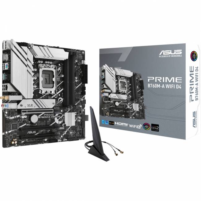 Материнская плата ASUS PRIME B760M-A WIFI D4 (90MB1CX0-M0EAY0) — для бизнеса и офиса Материнская плата ASUS PRIME B760M-A WIFI D4 (90MB1CX0-M0EAY0) — для бизнеса и офиса
