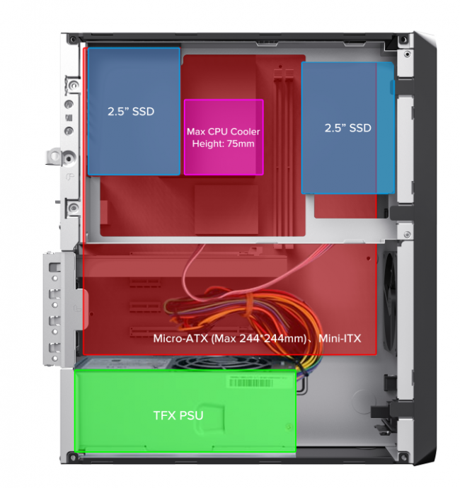 Корпус с блоком питания 230W Foxline FL-1004-TFX230B-85 — для бизнеса и офиса Корпус с блоком питания 230W Foxline FL-1004-TFX230B-85 — для бизнеса и офиса