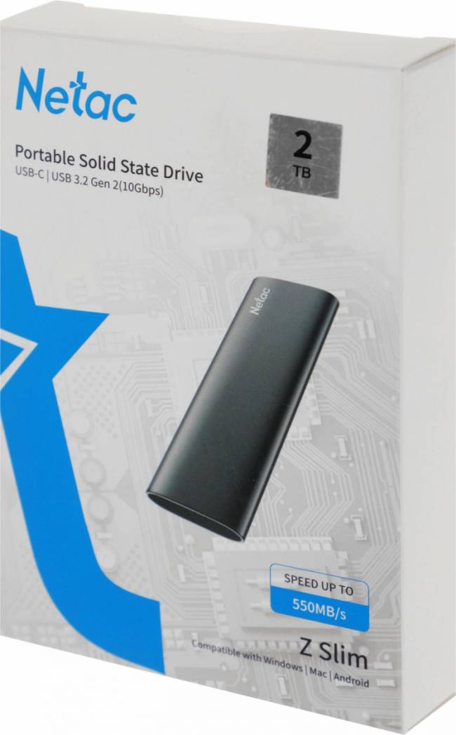 Накопитель SSD Netac NT01ZSLIM-002T-32BK — для бизнеса и офиса