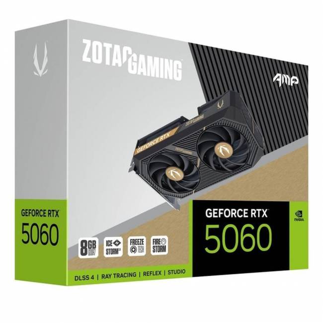 Видеокарта Zotac GAMING GeForce RTX 5060 AMP 8Gb (ZT-B50600F-10M) — для бизнеса и офиса Видеокарта Zotac GAMING GeForce RTX 5060 AMP 8Gb (ZT-B50600F-10M) — для бизнеса и офиса