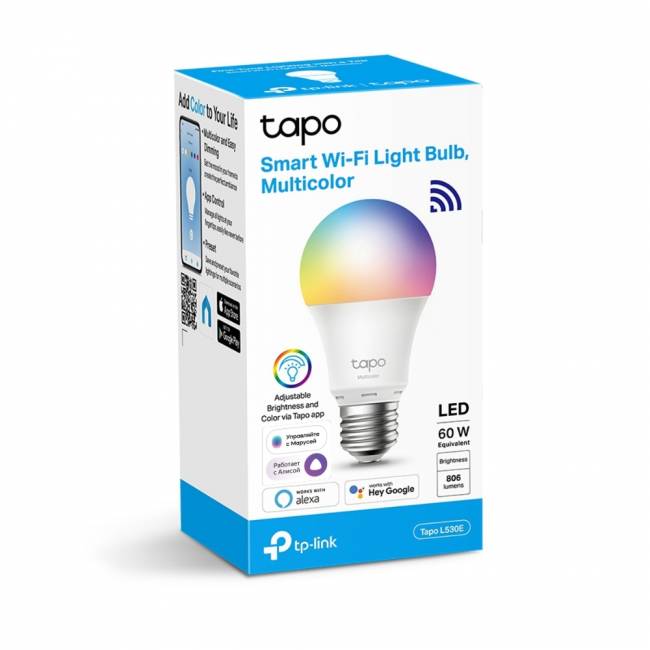 Умная Wi-Fi лампа TP-Link Tapo L530E(2-pack) — для бизнеса и офиса Умная Wi-Fi лампа TP-Link Tapo L530E(2-pack) — для бизнеса и офиса