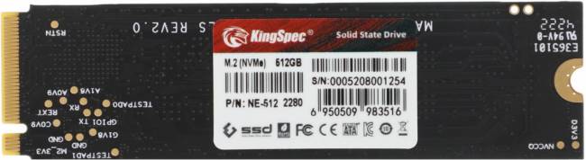 Накопитель SSD SHENZHEN KINGSPEC ELECTRONICS TECHNOLOGY CO LTD NE-512 — для бизнеса и офиса Накопитель SSD SHENZHEN KINGSPEC ELECTRONICS TECHNOLOGY CO LTD NE-512 — для бизнеса и офиса