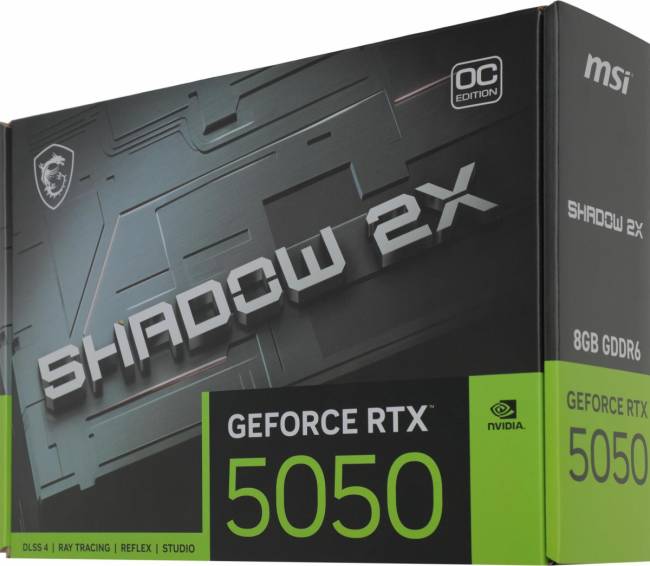 Видеокарта MSI RTX 5050 8G SHADOW 2X OC — для бизнеса и офиса Видеокарта MSI RTX 5050 8G SHADOW 2X OC — для бизнеса и офиса