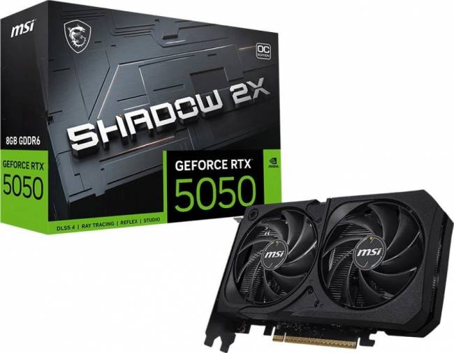 Видеокарта MSI RTX 5050 8G SHADOW 2X OC — для бизнеса и офиса Видеокарта MSI RTX 5050 8G SHADOW 2X OC — для бизнеса и офиса