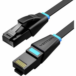 Патч-корд Vention прямой UTP cat.6, RJ45 - 3м. плоский Черный Vention IBJBI