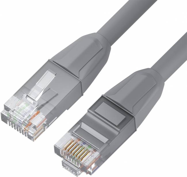 GCR Патч-корд прямой 3.0m LSZH UTP кат.6, серый, 24 AWG, литой без фиксатора, ethernet high speed, RJ45, T568B Greenconnect RJ45(m) - RJ45(m) Cat. 6 U/UTP LSZH 3м — для бизнеса и офиса GCR Патч-корд прямой 3.0m LSZH UTP кат.6, серый, 24 AWG, литой без фиксатора, ethernet high speed, RJ45, T568B Greenconnect RJ45(m) - RJ45(m) Cat. 6 U/UTP LSZH 3м — для бизнеса и офиса