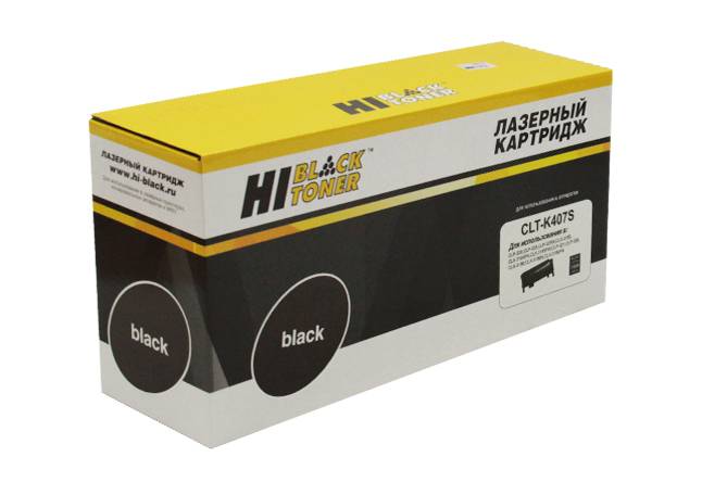 Тонер-картридж Hi-Black (HB-CLT-K407S) для Samsung CLP-320/320n/325/CLX-3185, Bk, 1,5K — для бизнеса и офиса Тонер-картридж Hi-Black (HB-CLT-K407S) для Samsung CLP-320/320n/325/CLX-3185, Bk, 1,5K — для бизнеса и офиса