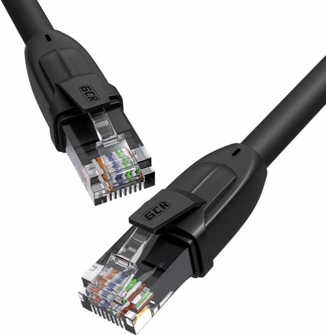 GCR Патч-корд прямой 0.5m UTP кат.6, черный, 24 AWG, литой, ethernet high speed 1 Гбит/с, RJ45, T568B Greenconnect RJ45(m) - RJ45(m) Cat. 6 U/UTP PVC 0.5м — для бизнеса и офиса GCR Патч-корд прямой 0.5m UTP кат.6, черный, 24 AWG, литой, ethernet high speed 1 Гбит/с, RJ45, T568B Greenconnect RJ45(m) - RJ45(m) Cat. 6 U/UTP PVC 0.5м — для бизнеса и офиса