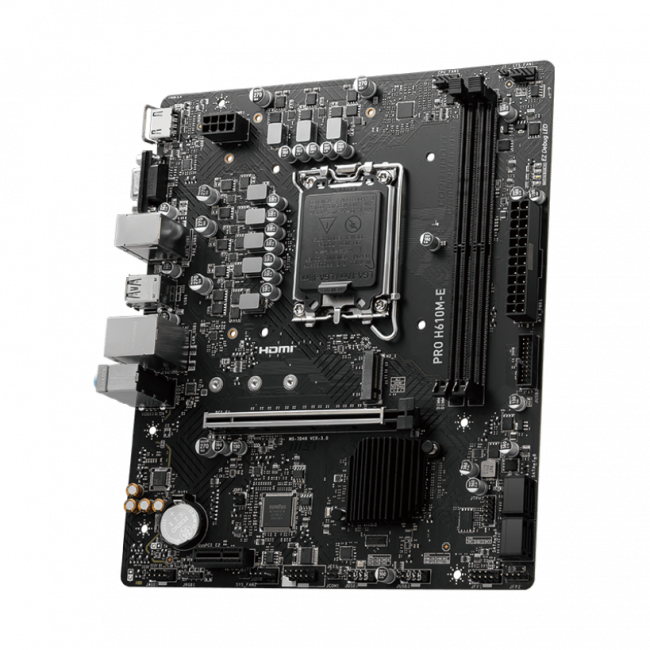 Материнская плата MSI PRO H610M-E — для бизнеса и офиса Материнская плата MSI PRO H610M-E — для бизнеса и офиса